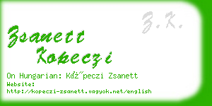 zsanett kopeczi business card